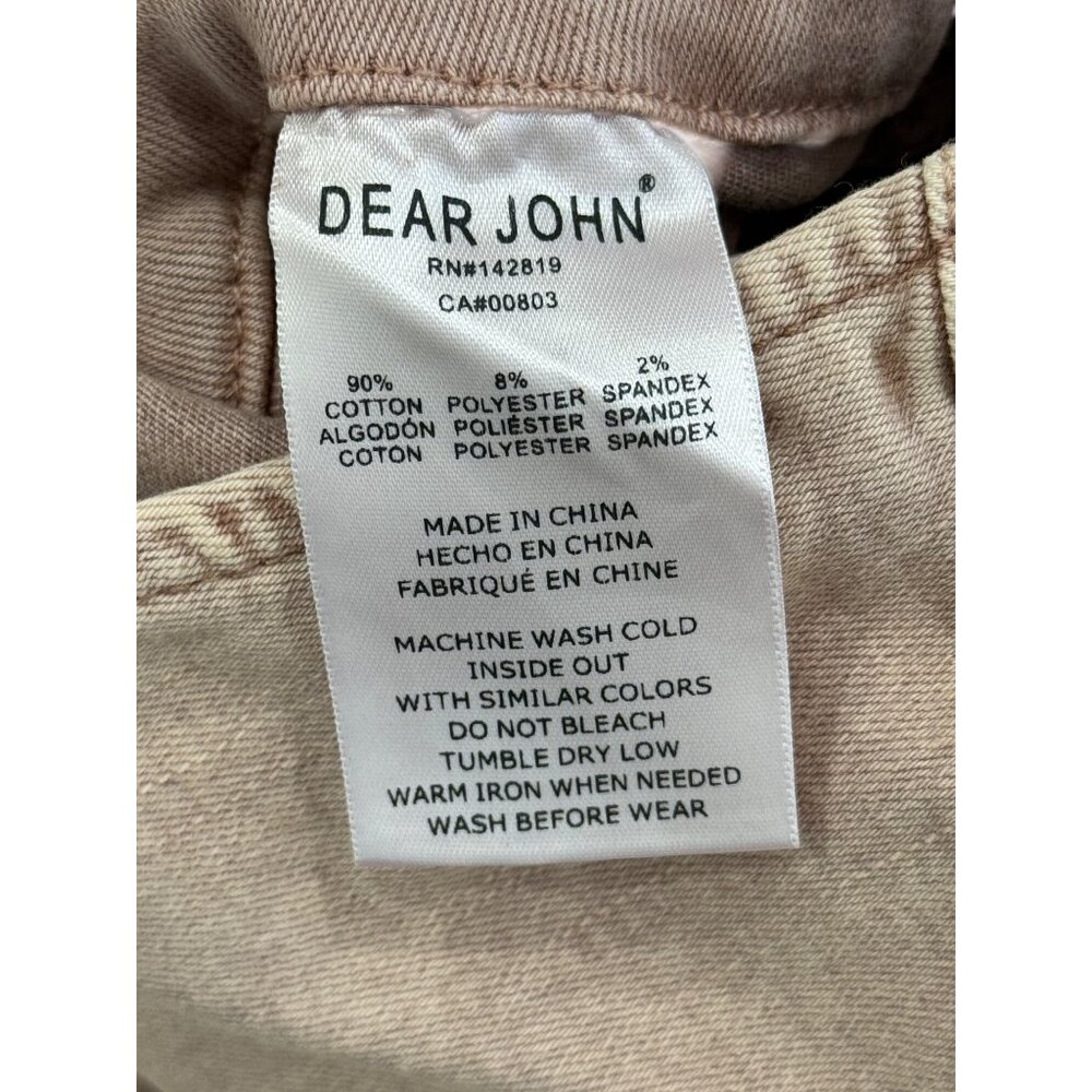 Dear John Denim Riveter Nicole Jumpsuit With Belt Pinkish Tan Womens Size S NEW - Picture 4 of 6